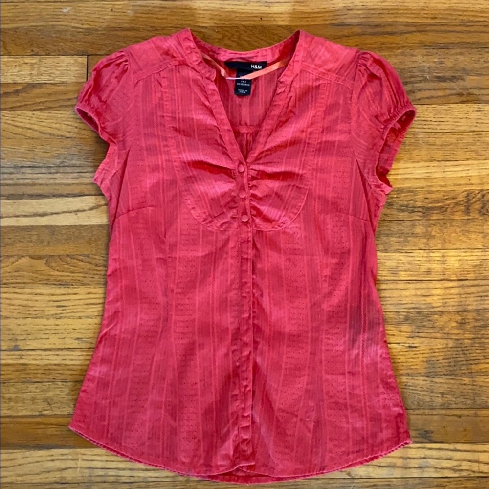 2 for $20 Coral Button Up Blouse